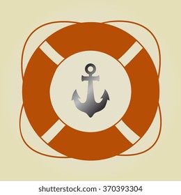 Lifebuoy icon. Vector illustration