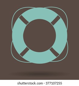 Lifebuoy icon. Vector illustration