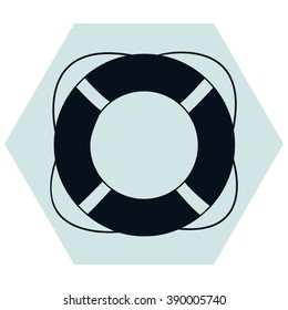 Lifebuoy icon. Vector illustration
