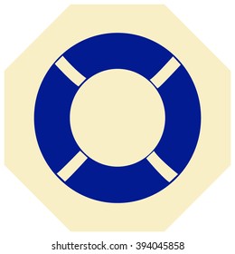 Lifebuoy icon. Vector illustration.