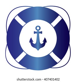Lifebuoy icon. Vector illustration.