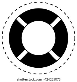 Lifebuoy icon. Vector illustration