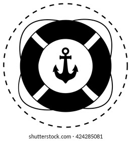 Lifebuoy icon. Vector illustration