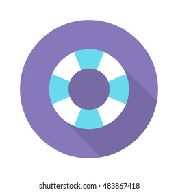 lifebuoy icon. vector illustration