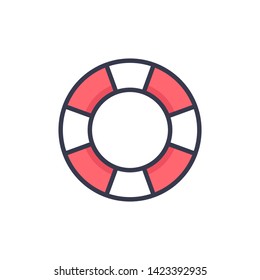 Lifebuoy Icon Vector Illustration Design