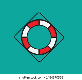 Lifebuoy icon vector isolated design