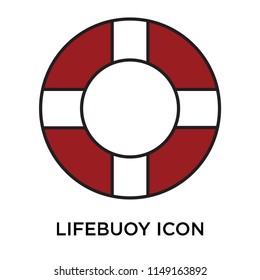 Lifebuoy icon vector isolated on white background for your web and mobile app design, Lifebuoy logo concept