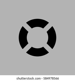 lifebuoy Icon Vector. Isolated on gray background