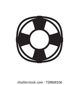 Lifebuoy icon. Vector isolated icon for web and mobile on white background.