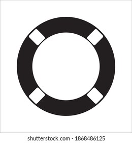 Lifebuoy Icon Vector Logo Template Illustration