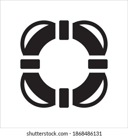 Lifebuoy Icon Vector Logo Template Illustration