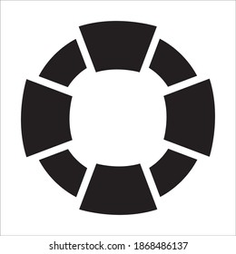 Lifebuoy Icon Vector Logo Template Illustration