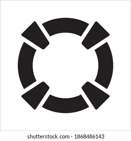 Lifebuoy Icon Vector Logo Template Illustration