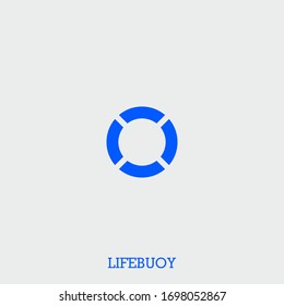 lifebuoy icon. lifebuoy vector on gray background