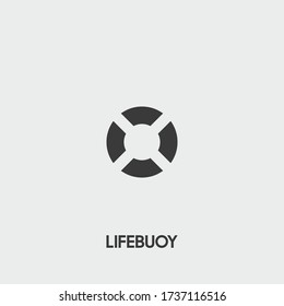 lifebuoy icon. lifebuoy vector on gray background