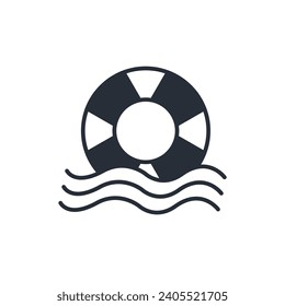 Lifebuoy icon. vector.Editable stroke.linear style sign for use web design,logo.Symbol illustration.