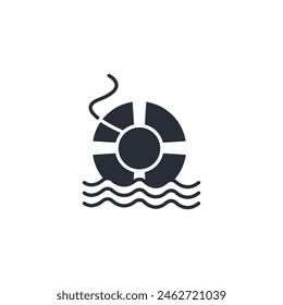 Lifebuoy icon. vector.Editable stroke.linear style sign for use web design,logo.Symbol illustration.