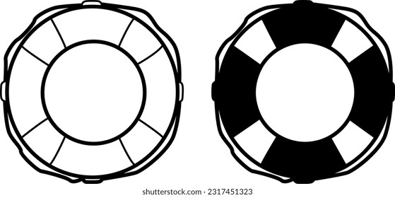 Lifebuoy icons. Maritime Water Safety. Vector illustration. Leisure and Tourism