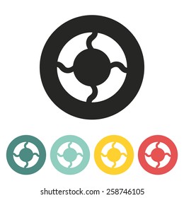 lifebuoy icon.vector illustration.