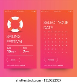 Lifebuoy Illustration UX and UI For Phone Screen