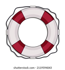 Lifebuoy isolated on white background vector