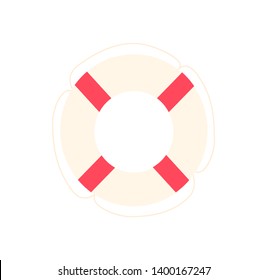 Lifebuoy isolated on white. Vector icon
