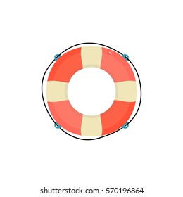 Lifebuoy isolated. Vector.