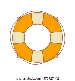 Lifebuoy isolated. Vector.