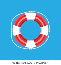 Lifebuoy isolated. Vector illustration in flat style