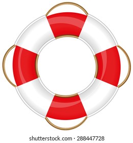 Lifebuoy - isolated vector illustration on white background.