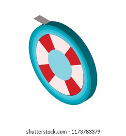 Lifebuoy isometric left top view 3D icon