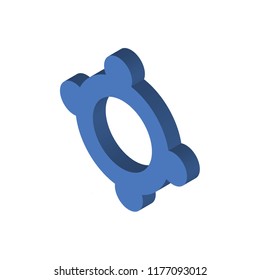 Lifebuoy isometric left top view 3D icon