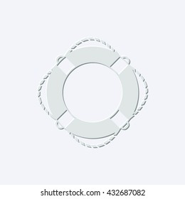 lifebuoy - light gray vector icon