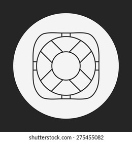 Lifebuoy line icon