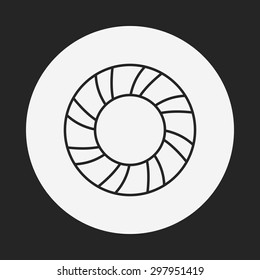 Lifebuoy line icon