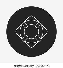 Lifebuoy line icon