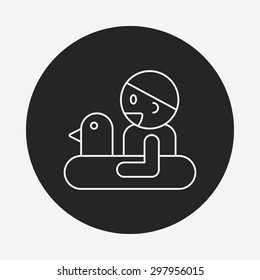 Lifebuoy line icon
