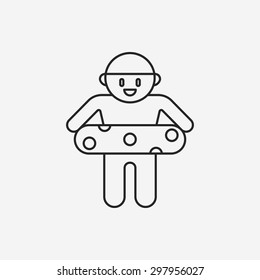 Lifebuoy line icon
