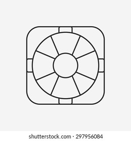 Lifebuoy line icon