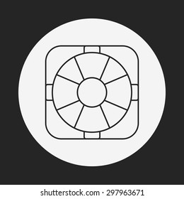 Lifebuoy line icon