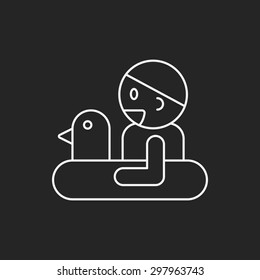 Lifebuoy line icon