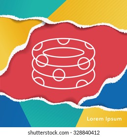 Lifebuoy line icon