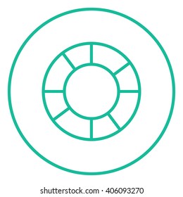 Lifebuoy line icon.