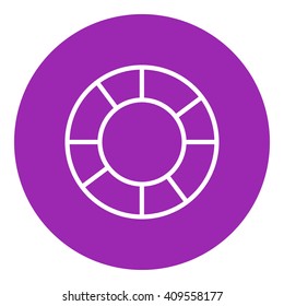 Lifebuoy line icon.