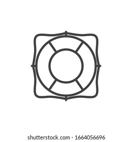 Lifebuoy line icon. linear style sign for mobile concept and web design. Lifesaver outline vector icon. Safety symbol, logo illustration. Vector graphics