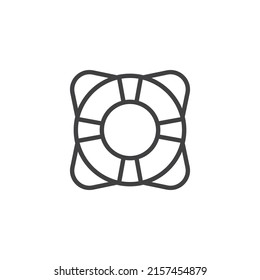 Icono de línea de duración. signo de estilo lineal para concepto móvil y diseño web. Icono de vector de contorno de salvavidas. Símbolo, ilustración del logotipo. Gráficos vectoriales