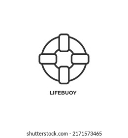 lifebuoy line icon. linear style sign for mobile concept and web design. Outline vector icon. Symbol, logo illustration. Vector graphics