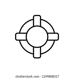lifebuoy line icon. Simple element illustration. Fast lifebuoy concept outline symbol design.