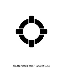 icono de línea de salvavidas. Ilustración de elemento simple. Diseño de símbolos de esquema de concepto de salvamento rápido.