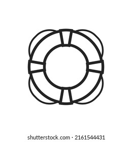 lifebuoy line icon. summer, cruise and sea vacations symbol. isolated vector image in simple style